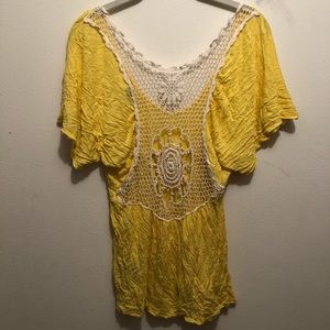 Rue21 Yellow & White Shirt